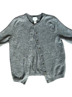H&M Women's Heather Gray Button-Up Knit Cardigan